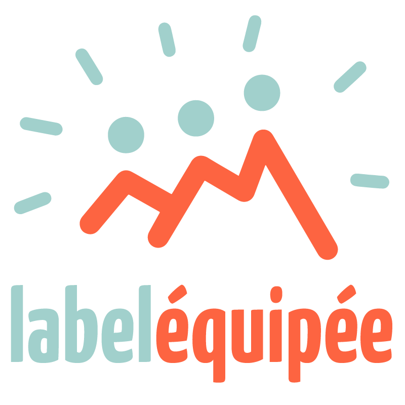 Label équipée logo blanc